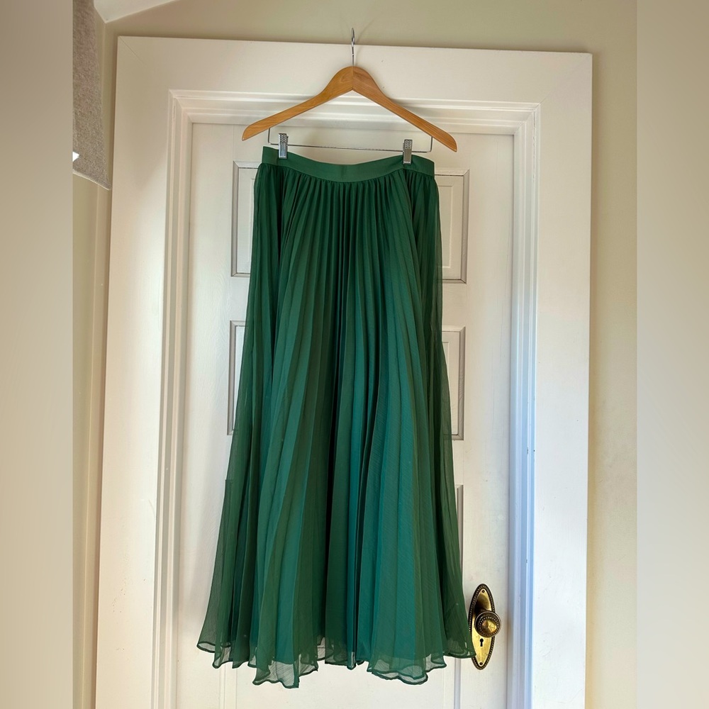 Anthropologie Size L Green NWT Long Skirt